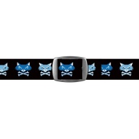 Croakies Boy's Artisan-2 Belt, Large, Bad Cat Black Blue Croakies Boy's Artisan-2 Belt, Large, Bad Cat Black Blue