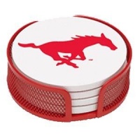 Absorbent Coaster Gift Set Southern Methodist University - Coordinating Holder Included Absorbent Coaster Gift Set Southern Methodist University - Coordinating Holder Included