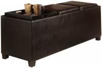 Convenience Concepts 143034 Designs-4-Comfort Tribeca Ottoman with 3 Tray Tops Convenience Concepts 143034 Designs-4-Comfort Tribeca Ottoman with 3 Tray Tops