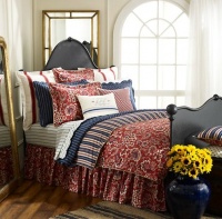 Lauren by Ralph Lauren Bedding Villa Martine Red Floral FULL Bedskirt Lauren by Ralph Lauren Bedding Villa Martine Red Floral FULL Bedskirt