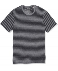 Sweet stripes. Get your casual look on the straight and narrow with this striped tee from Guess. Sweet stripes. Get your casual look on the straight and narrow with this striped tee from Guess.