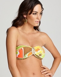 Make statement swimwear your signature with this printed bandeau bikini from Trina Turk. Its vintage-inspired motif and flattering cut it ensures you'll make a sartorial splash. Make statement swimwear your signature with this printed bandeau bikini from Trina Turk. Its vintage-inspired motif and flattering cut it ensures you'll make a sartorial splash.