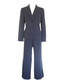 Evan Picone Women's Herringbone Stripe Peak Collar Pant Suit Evan Picone Women's Herringbone Stripe Peak Collar Pant Suit