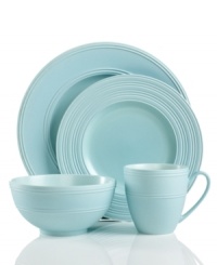 Elegance comes easy with kate spade's Nantucket-inspired Fair Harbor place settings. Durable stoneware in a cool sky blue is half glazed, half matte and totally timeless. Elegance comes easy with kate spade's Nantucket-inspired Fair Harbor place settings. Durable stoneware in a cool sky blue is half glazed, half matte and totally timeless.