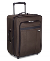 This luxurious mid-size upright ensures the tidiest travels. Casual yet exceptionally stylish, this upright features a spacious main compartment that expands 2.5 for additional packing capacity. With packing options far beyond the traditional, inside you'll find a snap-out pocket and foldout garment sleeve with hanger and garment straps. The push-button locking handle system and extremely durable inline skate wheels help you maneuver comfortably through even the most turbulent terrain. Limited lifetime warranty. This luxurious mid-size upright ensures the tidiest travels. Casual yet exceptionally stylish, this upright features a spacious main compartment that expands 2.5 for additional packing capacity. With packing options far beyond the traditional, inside you'll find a snap-out pocket and foldout garment sleeve with hanger and garment straps. The push-button locking handle system and extremely durable inline skate wheels help you maneuver comfortably through even the most turbulent terrain. Limited lifetime warranty.