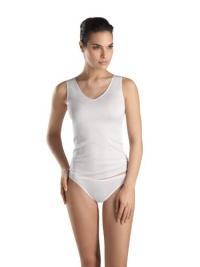 Hanro Women's Simply Satin Built Up Shoulder Cotton Camisole, White, X-Small Hanro Women's Simply Satin Built Up Shoulder Cotton Camisole, White, X-Small