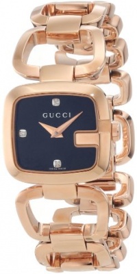 Gucci Women's YA125512 G-Gucci Black Sun Brushed Dial with Diamonds Watch Gucci Women's YA125512 G-Gucci Black Sun Brushed Dial with Diamonds Watch
