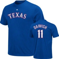 Yu Darvish Texas Rangers Youth Royal Majestic #11 Name and Number T-Shirt Yu Darvish Texas Rangers Youth Royal Majestic #11 Name and Number T-Shirt