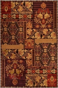 Surya Basilica Burgundy Tan Leaves Contemporary 2' 2 x 3' Rug (BSL-7141) Surya Basilica Burgundy Tan Leaves Contemporary 2' 2 x 3' Rug (BSL-7141)
