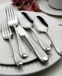 Perfect for entertaining, this Oneida flatware set never needs polishing. Forged in lustrous 18/10 stainless steel, the Satin Garnet pattern features an indented accent on gently curved handles. Full lifetime warranty. Perfect for entertaining, this Oneida flatware set never needs polishing. Forged in lustrous 18/10 stainless steel, the Satin Garnet pattern features an indented accent on gently curved handles. Full lifetime warranty.