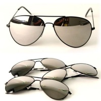 Black Frame & Mirrored Lens Aviator 3-Pack w/ Drawstring Sunglass Pouch Black Frame & Mirrored Lens Aviator 3-Pack w/ Drawstring Sunglass Pouch
