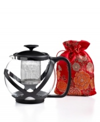 Fits you to a tea! Including a 40-oz. glass teapot and a multitude of exotic, flavorful teas-from flowering to rose to herbal infusion-this gift set is the perfect take-along for housewarmings, holiday get-togethers and any time you just want to say, nice to tea you! Fits you to a tea! Including a 40-oz. glass teapot and a multitude of exotic, flavorful teas-from flowering to rose to herbal infusion-this gift set is the perfect take-along for housewarmings, holiday get-togethers and any time you just want to say, nice to tea you!