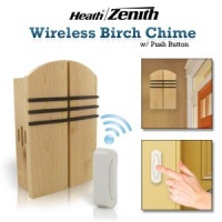 Heath Zenith SL-6510 Wireless Chime with Push Button, Birch Heath Zenith SL-6510 Wireless Chime with Push Button, Birch