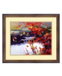 Invigorate decor with the vibrant color and abstract beauty of Afternoon Calm by Tadashi Asoma. A distressed wood frame lined with shimmering gold beads makes a fresh statement. Invigorate decor with the vibrant color and abstract beauty of Afternoon Calm by Tadashi Asoma. A distressed wood frame lined with shimmering gold beads makes a fresh statement.