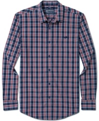 Your all-weekend all-star. This plaid shirt from American Rag sets the standard for casual style. Your all-weekend all-star. This plaid shirt from American Rag sets the standard for casual style.