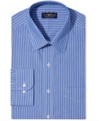 Look sharp in this striped dress shirt by Club Room. Look sharp in this striped dress shirt by Club Room.