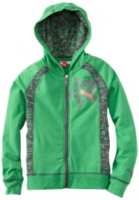 Puma - Kids Girls 7-16 Forever A Star Zip Up Hoodie, Toucan Green, Small Puma - Kids Girls 7-16 Forever A Star Zip Up Hoodie, Toucan Green, Small