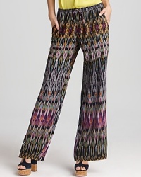 These Twelfth Street by Cynthia Vincent pants execute the tribal trend with precision, all the while keeping easy style in mind. Rendered in a loose fitting silhouette, they let you look cool and stay comfy--at the same time. These Twelfth Street by Cynthia Vincent pants execute the tribal trend with precision, all the while keeping easy style in mind. Rendered in a loose fitting silhouette, they let you look cool and stay comfy--at the same time.