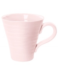 Celebrated chef and writer Sophie Conran introduces ultra-durable dinnerware designed for every step of the meal. A ribbed texture gives this pink Portmeirion mug the charm of traditional hand-thrown pottery. Celebrated chef and writer Sophie Conran introduces ultra-durable dinnerware designed for every step of the meal. A ribbed texture gives this pink Portmeirion mug the charm of traditional hand-thrown pottery.