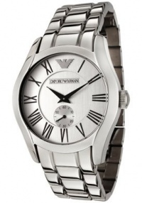 Emporio Armani Men's AR0647 Classic Stainless Steel Silver Dial Quartz Watch Emporio Armani Men's AR0647 Classic Stainless Steel Silver Dial Quartz Watch