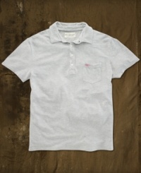 A slub piqué polo takes on the feeling of a go-to shirt you've had for years with a perfectly worn wash. A slub piqué polo takes on the feeling of a go-to shirt you've had for years with a perfectly worn wash.