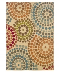 A celebration of contemporary tone, this area rug from Sphinx bursts with cool color against a soft, neutral ground. Woven from plush polypropylene for superior stain resistance and durability, this is the rug you want for those high-traffic areas in your home. A celebration of contemporary tone, this area rug from Sphinx bursts with cool color against a soft, neutral ground. Woven from plush polypropylene for superior stain resistance and durability, this is the rug you want for those high-traffic areas in your home.