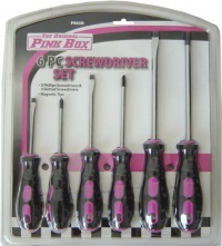 The Original Pink Box PB6SD 6-Piece Screwdrivers Set, Pink The Original Pink Box PB6SD 6-Piece Screwdrivers Set, Pink