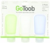 humangear GoToob 3 Ounce (3 pack) Travel Bottle, Clear/Blue/Green, Large (3 oz)