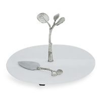 Great cheese plate features a magnetic knife with easy-to-pass handle and a large surface to display all of your favorite cheeses. Will be perfect for your best cheese hor d'oeuvres. Great cheese plate features a magnetic knife with easy-to-pass handle and a large surface to display all of your favorite cheeses. Will be perfect for your best cheese hor d'oeuvres.