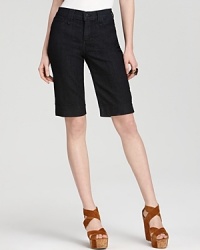 Boasting an ultra-dark wash and demure length, these Not Your Daughter's Jeans shorts are destined to be your summer go-to. Boasting an ultra-dark wash and demure length, these Not Your Daughter's Jeans shorts are destined to be your summer go-to.
