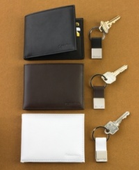 A classic combination. This sleek and sophisticated wallet and key fob set helps any guy feel complete. A classic combination. This sleek and sophisticated wallet and key fob set helps any guy feel complete.