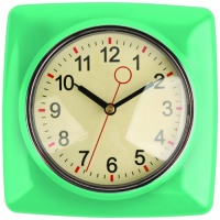 Kikkerland Retro Kitchen Wall Clock, Mint Kikkerland Retro Kitchen Wall Clock, Mint