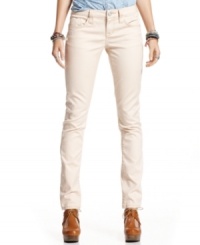 Shine-on in these sateen skinny jeans from American Rag! The glossy finish totally pops against a printed top. Shine-on in these sateen skinny jeans from American Rag! The glossy finish totally pops against a printed top.