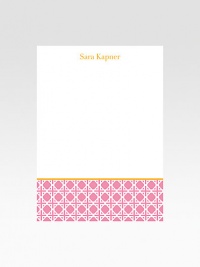 Beautiful stationery sets just the right tone in heavyweight, textured paper with a basket-woven pattern. Set of 25 notes/envelopes Perfect gift for the office or home Includes matching envelopes 5 X 7 Made in USAFOR PERSONALIZATION Select a quantity, then scroll down and click on PERSONALIZE & ADD TO BAG to choose and preview your personalization options. Please allow 2 weeks for delivery. Beautiful stationery sets just the right tone in heavyweight, textured paper with a basket-woven pattern. Set of 25 notes/envelopes Perfect gift for the office or home Includes matching envelopes 5 X 7 Made in USAFOR PERSONALIZATION Select a quantity, then scroll down and click on PERSONALIZE & ADD TO BAG to choose and preview your personalization options. Please allow 2 weeks for delivery.