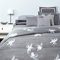 A coordinating bedskirt in a jacquard rib stripe. A coordinating bedskirt in a jacquard rib stripe.