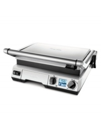 Brain food. The Breville Smart Grill features unique Element IQ technology to sense the temperature of food placed on the surface and maintain correct temperature throughout cooking. Interchangeable nonstick plates open flat to provide more cooking space and are ideal for everything from sizzling steak and eggs to an all out BBQ. One-year warranty. Model BGR820XL. Brain food. The Breville Smart Grill features unique Element IQ technology to sense the temperature of food placed on the surface and maintain correct temperature throughout cooking. Interchangeable nonstick plates open flat to provide more cooking space and are ideal for everything from sizzling steak and eggs to an all out BBQ. One-year warranty. Model BGR820XL.