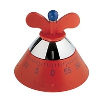 Kitchen timer in thermoplastic resin, White. Mechanical movement, designed by Michael Graves. Kitchen timer in thermoplastic resin, White. Mechanical movement, designed by Michael Graves.