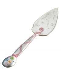 The bright burst of confetti and colorful candles of this whimsical collection from Lenox make their way onto the beautifully etched handle of this dessert server. The perfect way to dig into birthday cakes, year after year! Measures 11.25. The bright burst of confetti and colorful candles of this whimsical collection from Lenox make their way onto the beautifully etched handle of this dessert server. The perfect way to dig into birthday cakes, year after year! Measures 11.25.