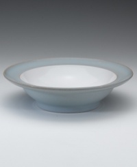 Crafted for everyday elegance, this wide rimmed soup or cereal bowl features a luminous glazed border. Coordinates with striped Mist Falls pieces for a beautifully layered table. Crafted for everyday elegance, this wide rimmed soup or cereal bowl features a luminous glazed border. Coordinates with striped Mist Falls pieces for a beautifully layered table.