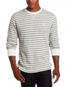 IZOD Men's Stripe Waffle Crew Neck Shirt