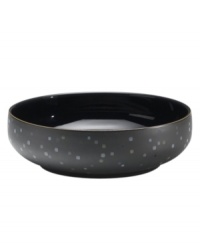 Colorful confetti shines on the black Jet Skyline serving bowl like bright city lights. Mix and match with Denby Jet and Jet Stripes to personalize casual tables with modern polish. In oven-safe stoneware for sublime versatility. Colorful confetti shines on the black Jet Skyline serving bowl like bright city lights. Mix and match with Denby Jet and Jet Stripes to personalize casual tables with modern polish. In oven-safe stoneware for sublime versatility.