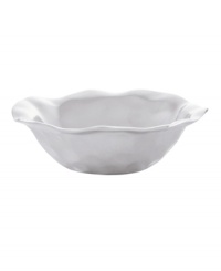 Pretty and polished, this Organics dip bowl from Lenox's collection of serveware and serving dishes combines a natural shape in bright aluminum with a playful ruffled edge. Pretty and polished, this Organics dip bowl from Lenox's collection of serveware and serving dishes combines a natural shape in bright aluminum with a playful ruffled edge.