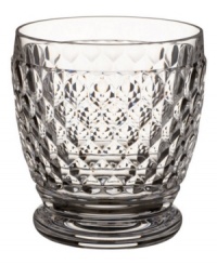 Serve your cocktails in style with the Boston Double Old-Fashioned. Multiple and brilliantly faceted cuts capture and refract the light, creating a unique diamond-shaped pattern. The distinctive stem features a bubble accent. Serve your cocktails in style with the Boston Double Old-Fashioned. Multiple and brilliantly faceted cuts capture and refract the light, creating a unique diamond-shaped pattern. The distinctive stem features a bubble accent.