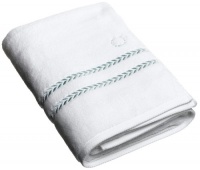 Lenox Pearl Essence Bath Towel, White & Mint Lenox Pearl Essence Bath Towel, White & Mint