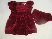 DKNY Dress Valvet Red Plum Size 12 Months DKNY Dress Valvet Red Plum Size 12 Months
