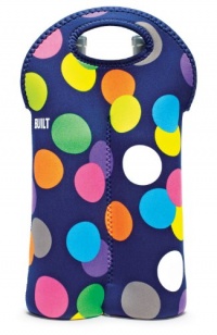 BUILT Neoprene Two-Bottle Tote, Scatter Dot BUILT Neoprene Two-Bottle Tote, Scatter Dot