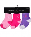 Jordan Classic Contrast 3-Pack Quarter Crew Socks (Sizes 0M - 24M)