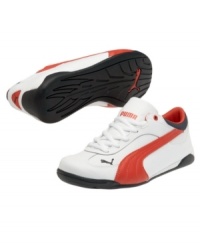 Speed demon. A fundamental and essential Motorsport style, the Fast Cat from Puma fits to every outfit and situation. Speed demon. A fundamental and essential Motorsport style, the Fast Cat from Puma fits to every outfit and situation.