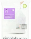 simplehuman Custom Fit Trash Can Liner G, 30 Liters / 8 Gallons, 20-Count (Pack of 4)