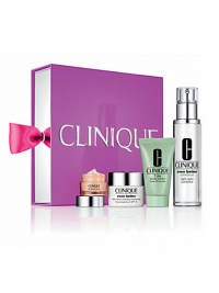 Skin care set to brighten your day. Even Better Clinical Dark Spot Corrector has the power to even skin tone with results equal to a leading prescription ingredient. Team it with Even Better Skin Tone Correcting Moisturizer SPF 20, All About Eyes and 7 Day Scrub Cream. Made in USA. Skin care set to brighten your day. Even Better Clinical Dark Spot Corrector has the power to even skin tone with results equal to a leading prescription ingredient. Team it with Even Better Skin Tone Correcting Moisturizer SPF 20, All About Eyes and 7 Day Scrub Cream. Made in USA.